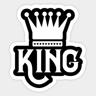 King Queen Couple Matching Sticker